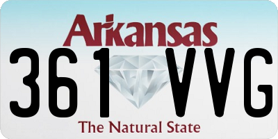 AR license plate 361VVG