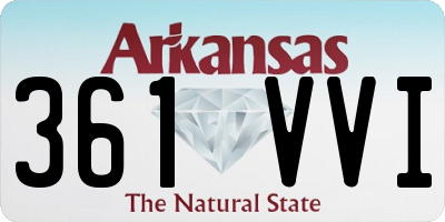 AR license plate 361VVI