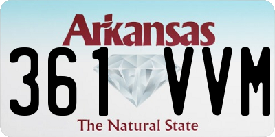 AR license plate 361VVM