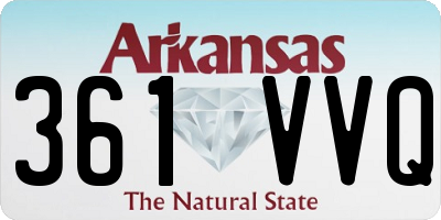 AR license plate 361VVQ