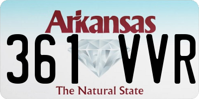 AR license plate 361VVR