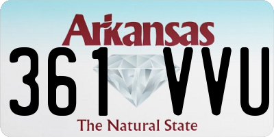 AR license plate 361VVU