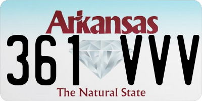 AR license plate 361VVV