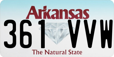 AR license plate 361VVW
