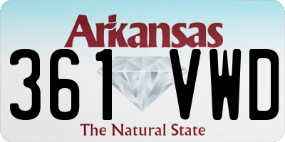AR license plate 361VWD