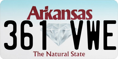 AR license plate 361VWE