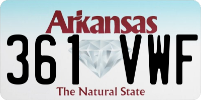 AR license plate 361VWF