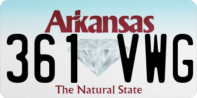 AR license plate 361VWG