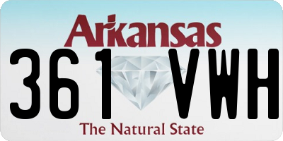 AR license plate 361VWH