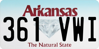AR license plate 361VWI