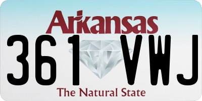 AR license plate 361VWJ