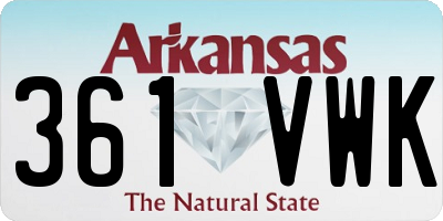 AR license plate 361VWK