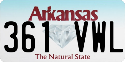 AR license plate 361VWL