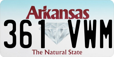 AR license plate 361VWM