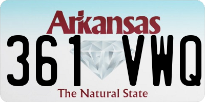 AR license plate 361VWQ