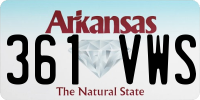 AR license plate 361VWS