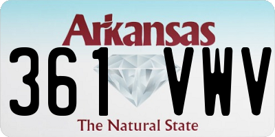 AR license plate 361VWV