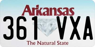 AR license plate 361VXA