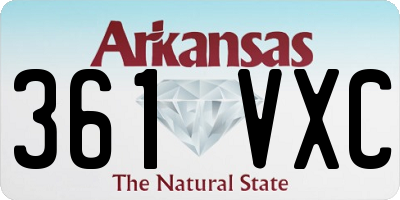 AR license plate 361VXC