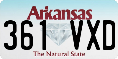 AR license plate 361VXD