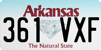 AR license plate 361VXF