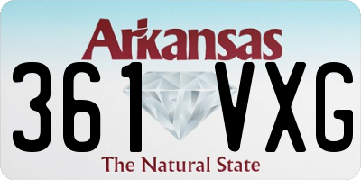 AR license plate 361VXG