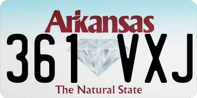 AR license plate 361VXJ