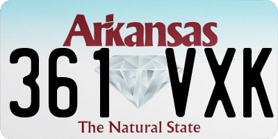 AR license plate 361VXK