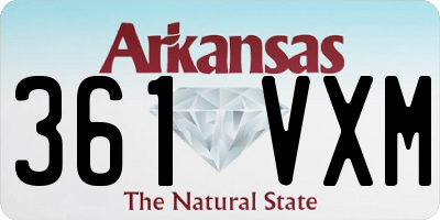 AR license plate 361VXM