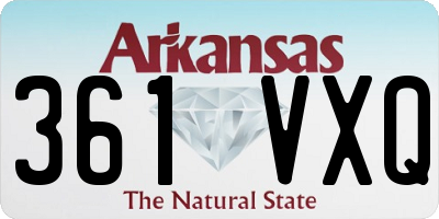 AR license plate 361VXQ