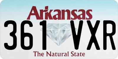 AR license plate 361VXR