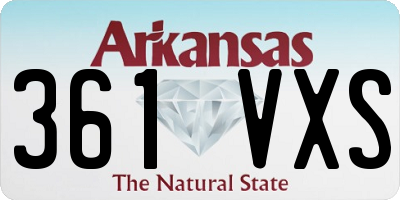 AR license plate 361VXS