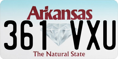 AR license plate 361VXU