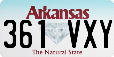AR license plate 361VXY