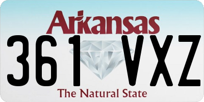 AR license plate 361VXZ