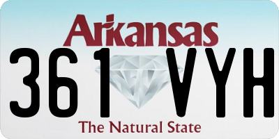 AR license plate 361VYH