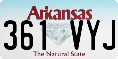 AR license plate 361VYJ