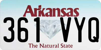 AR license plate 361VYQ