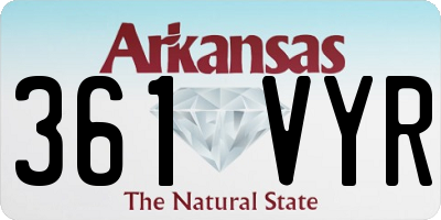 AR license plate 361VYR