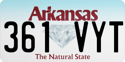 AR license plate 361VYT