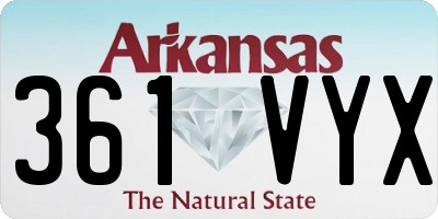 AR license plate 361VYX