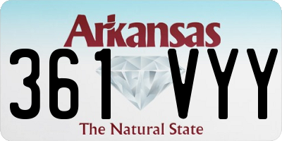 AR license plate 361VYY