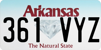 AR license plate 361VYZ