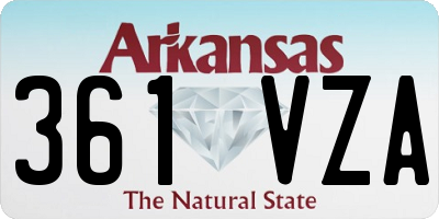 AR license plate 361VZA