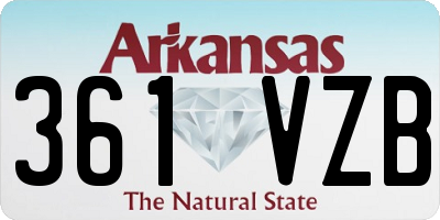 AR license plate 361VZB