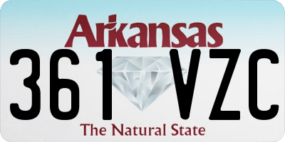 AR license plate 361VZC