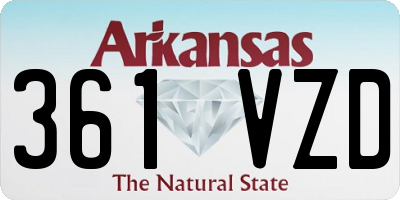 AR license plate 361VZD
