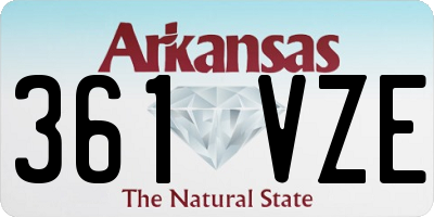 AR license plate 361VZE