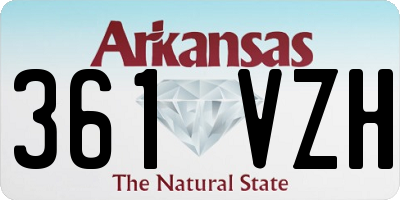 AR license plate 361VZH