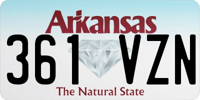 AR license plate 361VZN